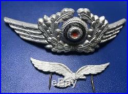 WW2 German Elite Luftwaffe Officer Hat Cap Silver badge Original X Fragment