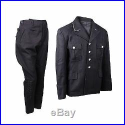 WW2 German Elite M32 Officer Black Wool Tunic And Breeches Uniform XXL