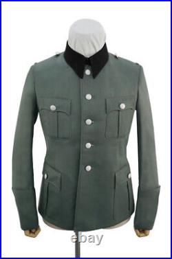 WW2 German Elite M36 officer Gabardine black collar service tunic Jacket