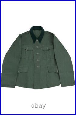WW2 German Elite M37 Officer Summer HBT Reed Green Field Tunic II Modify 2XL