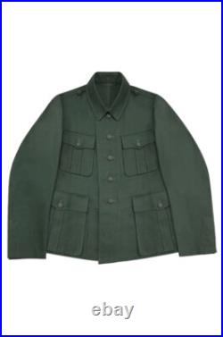 WW2 German Elite M40 EM Summer HBT Reed Green Field Tunic