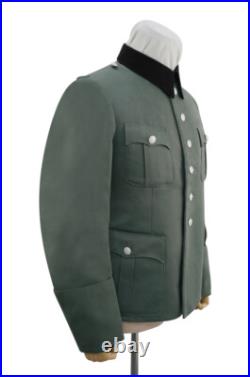 WW2 German Elite M41 officer Gabardine black collar service tunic Jacket