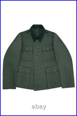 WW2 German Elite M42 Officer Summer HBT Reed Green Field Tunic
