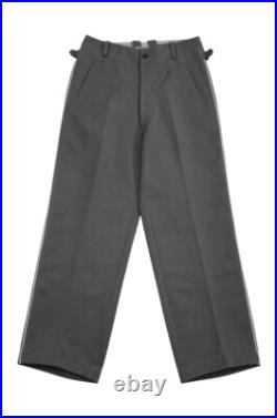 WW2 German Elite Stone Grey Gabardine Straight Trousers With Pipe