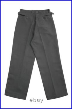 WW2 German Elite Stone Grey Gabardine Straight Trousers With Pipe