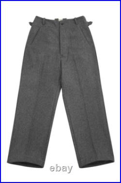 WW2 German Elite Stone Grey Wool Straight Trousers WW2 German Elite Stone Grey Wool Straight Trousers