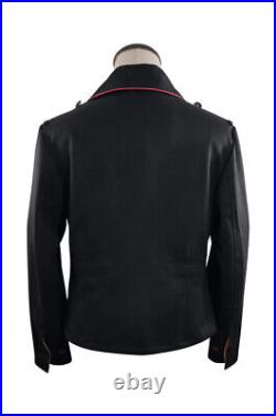 WW2 German Elite hot pink collar thread panzer black gabardine wrap jacket