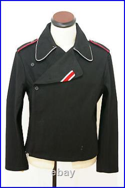 WW2 German Elite officer panzer black wool wrap/jacket L