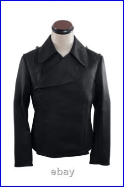 WW2 German Elite panzer EM black gabardine wrap jacket