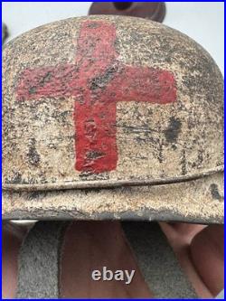 WW2 German FJ Medic Helmet Miniature Fallschirmjager Camo