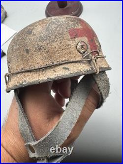 WW2 German FJ Medic Helmet Miniature Fallschirmjager Camo