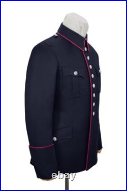 WW2 German Fire Police Navy Blue Gabardine Service Tunic With Pipe WW2 German Fire Police Navy Blue Gabardine Service Tunic With Pipe