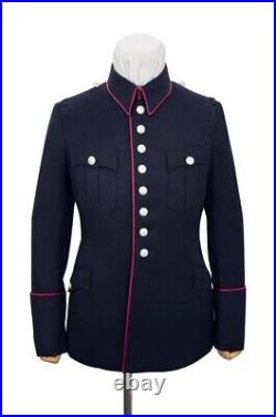 WW2 German Fire Police Navy Blue Gabardine Service Tunic With Pipe L