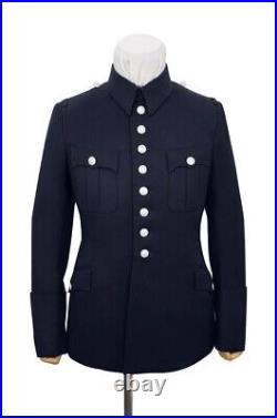 WW2 German Fire Police Navy Blue Gabardine Service Waffenrock Tunic