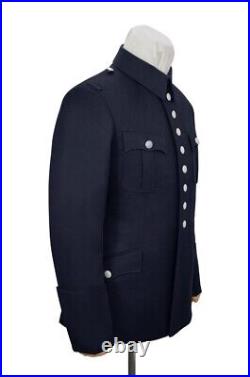 WW2 German Fire Police Navy Blue Gabardine Service Waffenrock Tunic