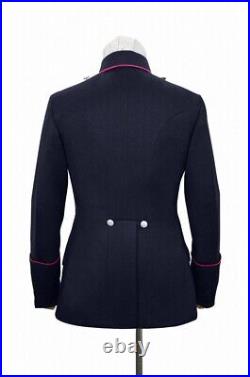 WW2 German Fire Police Navy Blue Wool Service Waffenrock Tunic With Pipe