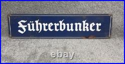 WW2 German FuhrerBunker Fake Wall Sign Reproduction Metal 20 X 5 Vintage