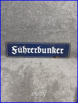 WW2 German FuhrerBunker Fake Wall Sign Reproduction Metal 20 X 5 Vintage