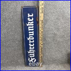 WW2 German FuhrerBunker Fake Wall Sign Reproduction Metal 20 X 5 Vintage