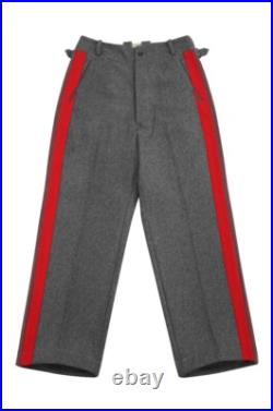 WW2 German Heer General Stone Grey Wool Straight Trousers