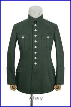 WW2 German Heer M27 Officer Summer HBT Service Tunic Jacket