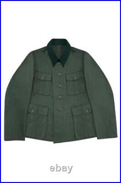 WW2 German Heer M36 Officer Summer HBT Reed Green Field Tunic