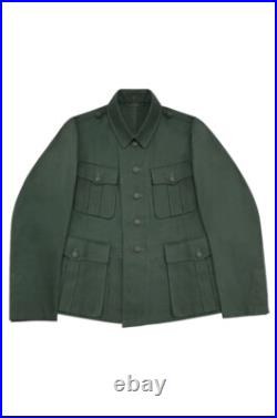 WW2 German Heer M40 EM Summer HBT Reed Green Field Tunic WW2 German Heer M40 EM Summer HBT Reed Green Field Tunic