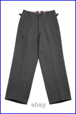 WW2 German Heer Officer Stone Grey Gabardine Straight Trousers