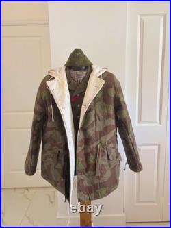 WW2 German Heer Splinter a Winter Parka Padded White Reverse, size medium