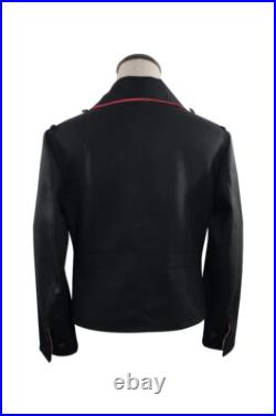 WW2 German Heer hot pink collar thread panzer black gabardine wrap jacket