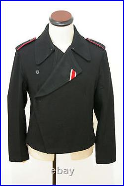 WW2 German Heer panzer black wool wrap/jacket S
