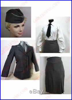 WW2 German Helferin Stabsfuhrerin Stone Grey Wool Uniform set size XXL