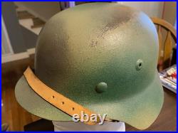 WW2 German Helmet Size 68 Shell with size 60 Liner Camouflaged