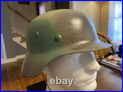 WW2 German Helmet Size 68 Shell with size 60 Liner Camouflaged