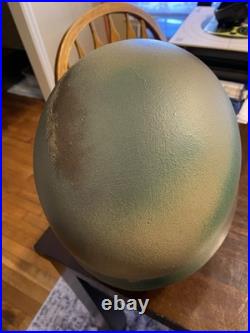 WW2 German Helmet Size 68 Shell with size 60 Liner Camouflaged