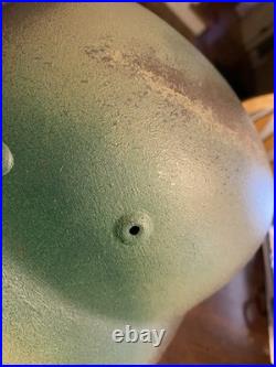 WW2 German Helmet Size 68 Shell with size 60 Liner Camouflaged