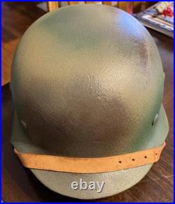 WW2 German Helmet Size 68 Shell with size 60 Liner Camouflaged