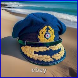 WW2 German Kreigsmarine Navy Admiral Captains Officer Uboat Visor Hat Cap Sz 58