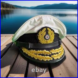 WW2 German Kreigsmarine Navy Admiral Captains Officer Uboat Visor Hat Cap Sz 58