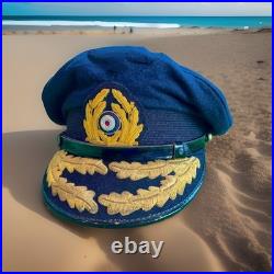 WW2 German Kreigsmarine Navy Admiral Captains Officer Uboat Visor Hat Cap Sz 58