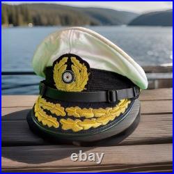 WW2 German Kreigsmarine Navy Admiral Captains Officer Uboat Visor Hat Cap Sz 58