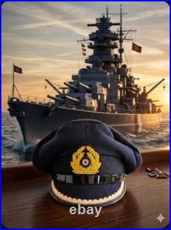 WW2 German Kreigsmarine Navy Captains Officers Uboat Visor Hat Cap Sz 59