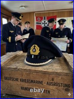 WW2 German Kreigsmarine Navy Captains Officers Uboat Visor Hat Cap Sz 59