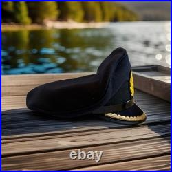 WW2 German Kreigsmarine Navy Captains Officers Uboat Visor Hat Cap Sz 59