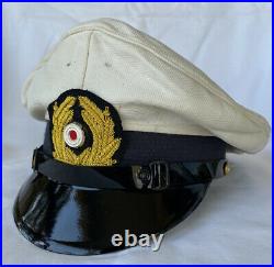 WW2 German Kreigsmarine Navy Naval Military Officers Visor Peak Hat Cap