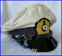 WW2 German Kreigsmarine Navy Naval Military Officers Visor Peak Hat Cap