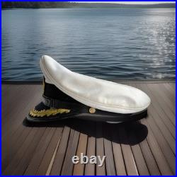 WW2 German Kreigsmarine Navy Uboat Captains Senior Officer Visor Hat Cap Sz 57