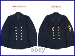 WW2 German Kriegsmarine EM navy blue wool PEA tunic jacket