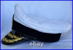 WW2 German Kriegsmarine Navy U-boat Admiral Officers Visor Hat Cap Sz 58