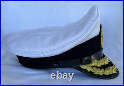 WW2 German Kriegsmarine Navy U-boat Admiral Officers Visor Hat Cap Sz 58